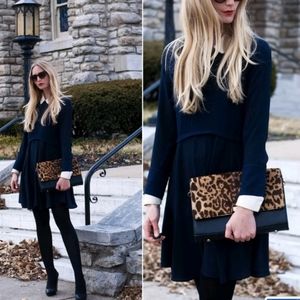 Zara Animal Print Clutch Crossbody Leopard 4495 NWT
